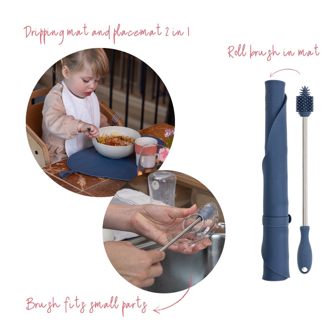 Baby on the Move Yummy Clean Set - Praktische schoonmaakset voor flessen en accessoires