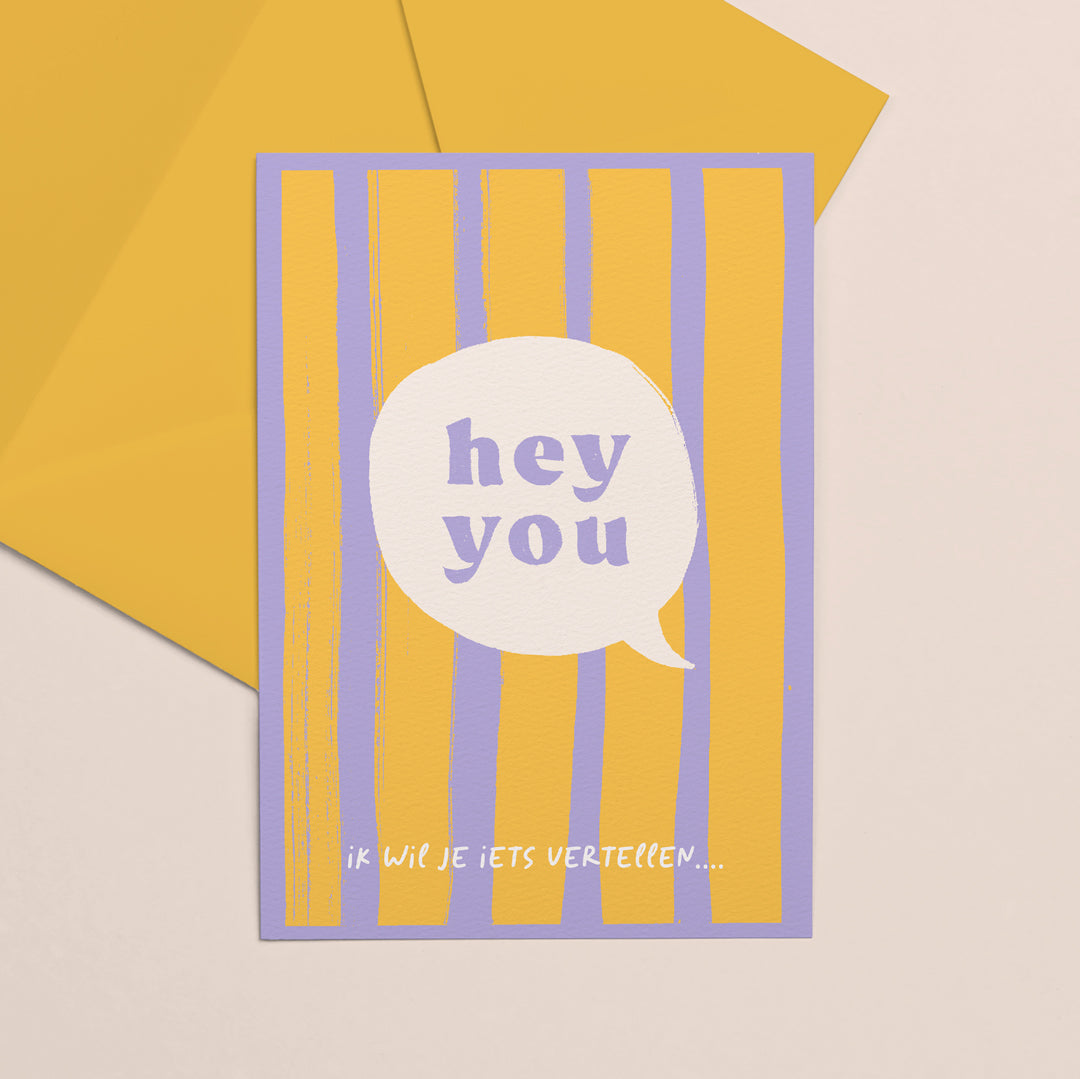 Wenskaart Hey you