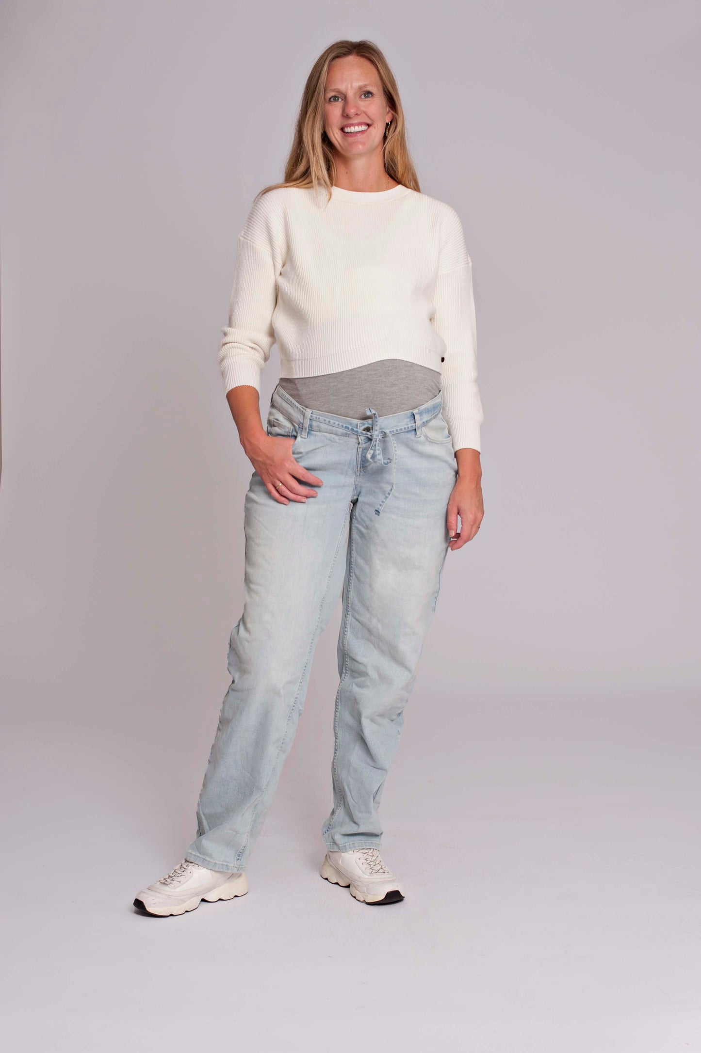 Love2Wait Knit Cropped korte gebreide zwangerschapstrui