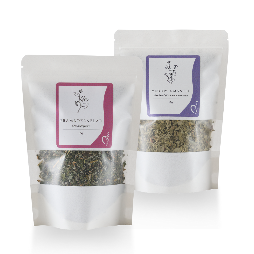Theia-bundel zwangerschapsthee Frambozenblad & Vrouwenmantel
