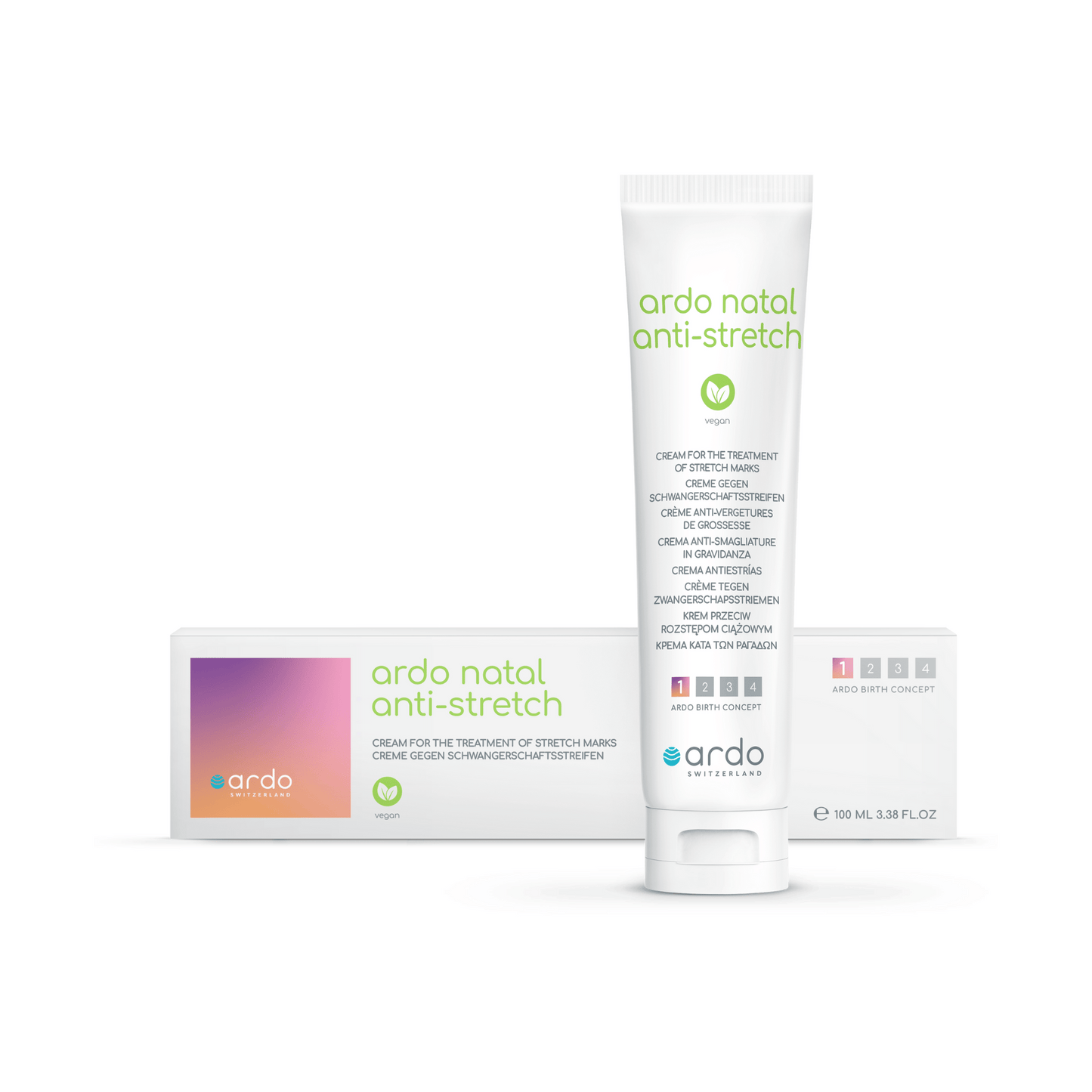 Ardo Natal Anti-stretch anti-striae creme tube en verpakking