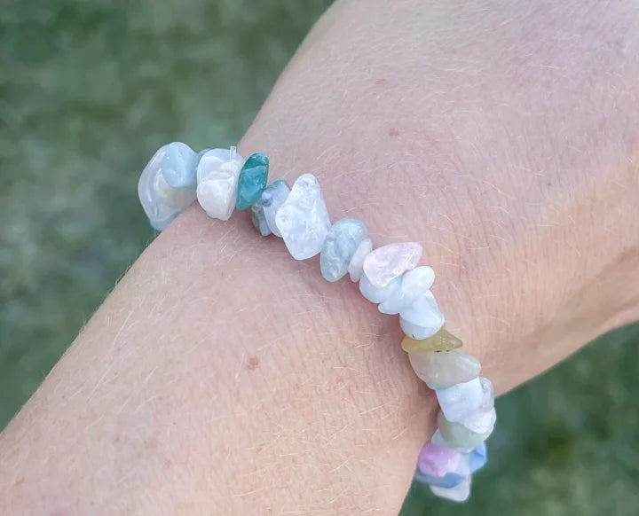 Elegante armband van morganiet dat helpt bij stressvermindering, spirituele ontwikkeling en liefde en relaties