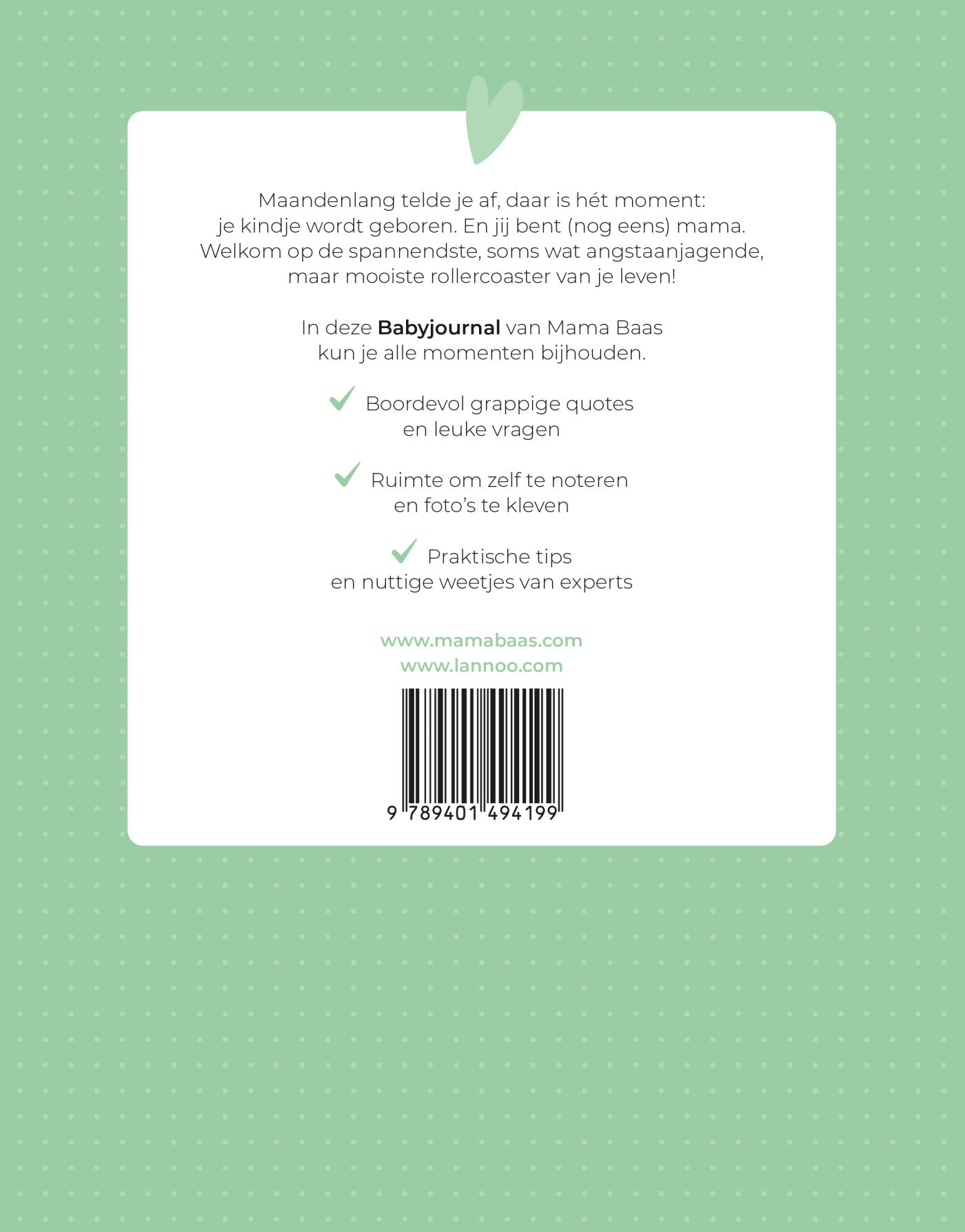 Boek Mijn babyjournal - Mama Baas