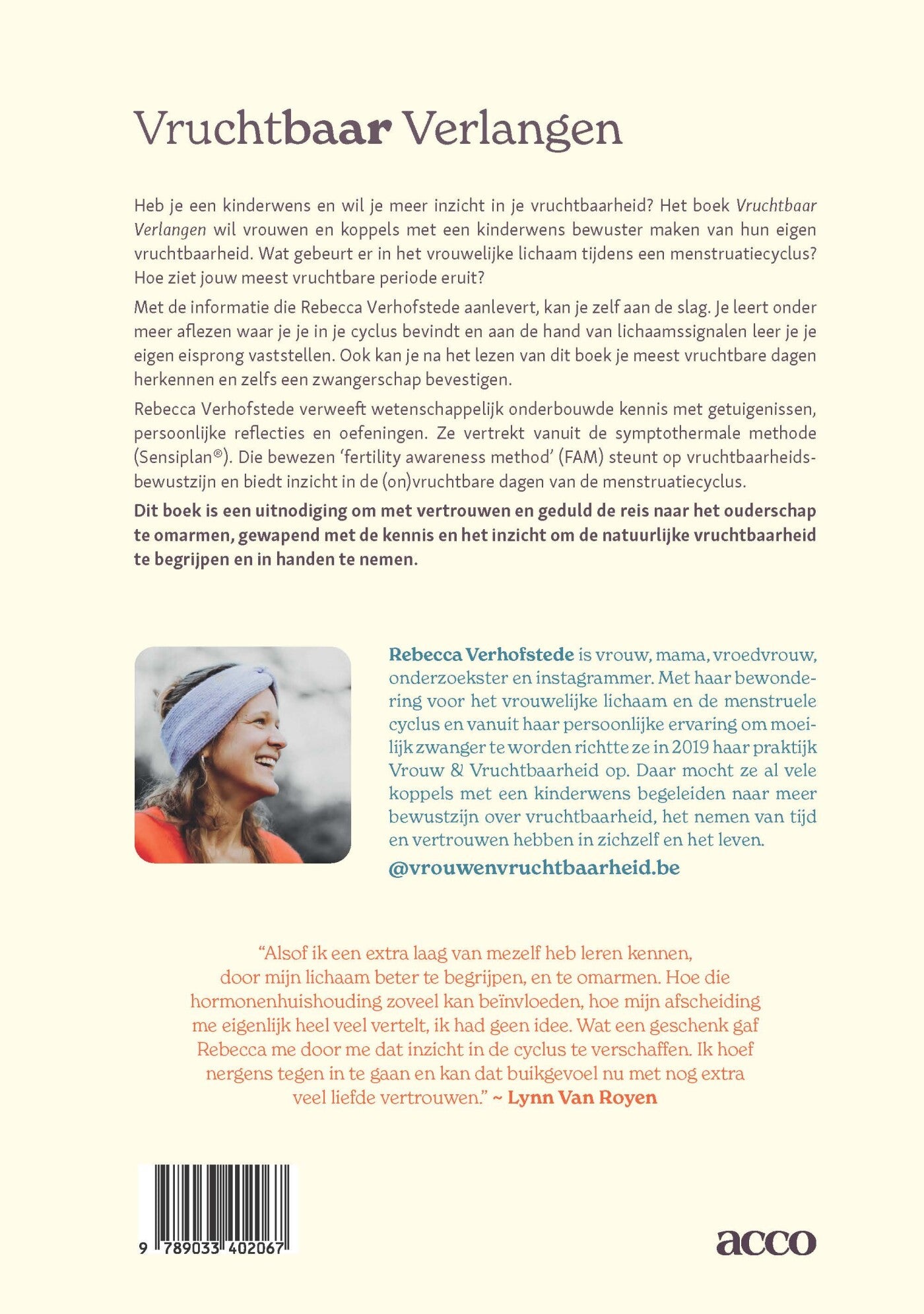 Boek Vruchtbaar verlangen - Rebecca Verhofstede