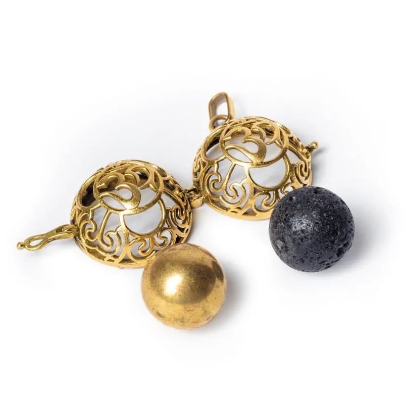 Ohmhanger met Belletje en Lavasteen - Zwangerschapsbola en Aromahanger