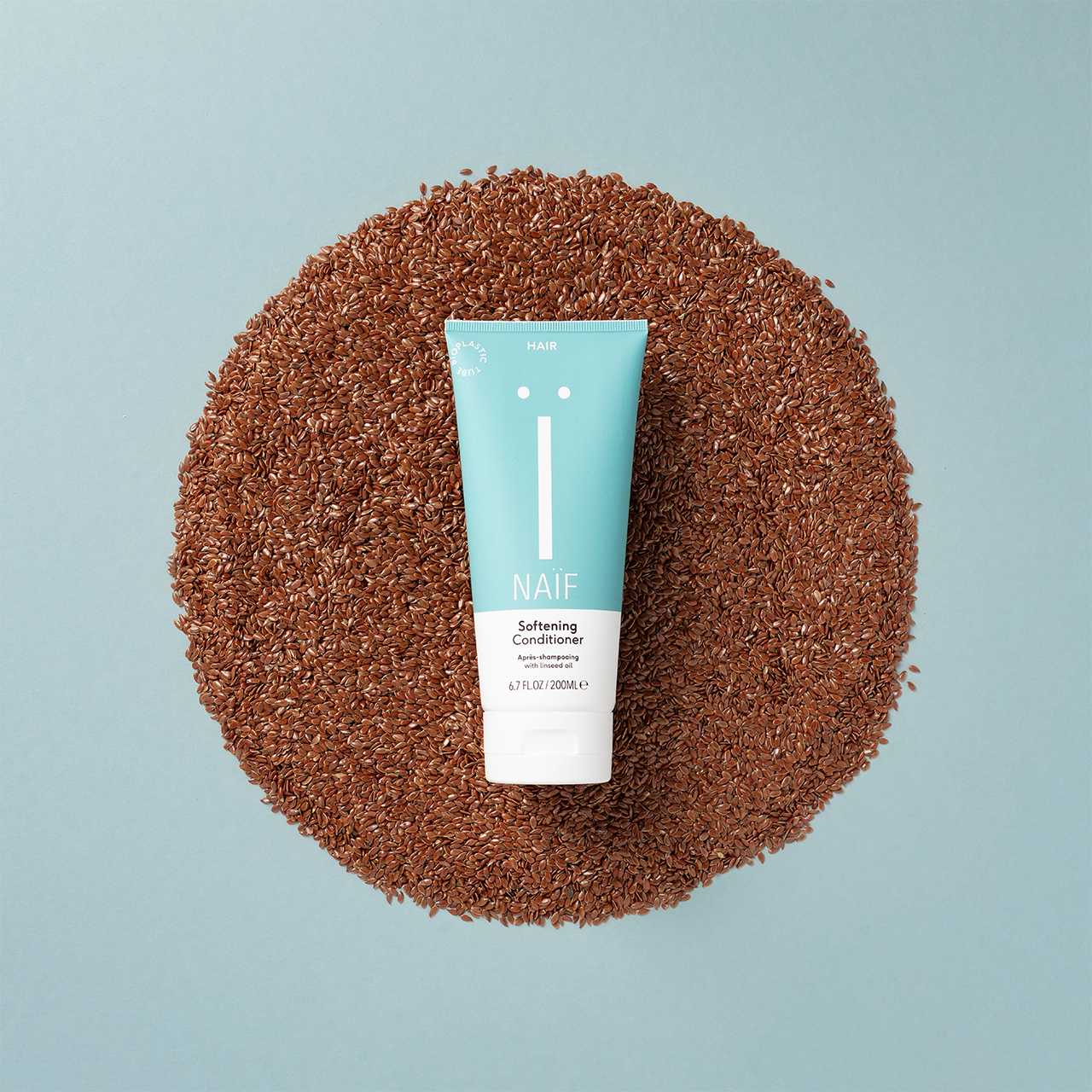 Conditioner met lijnzaadolie voor zacht haar, voedt intensief en werkt antistatisch