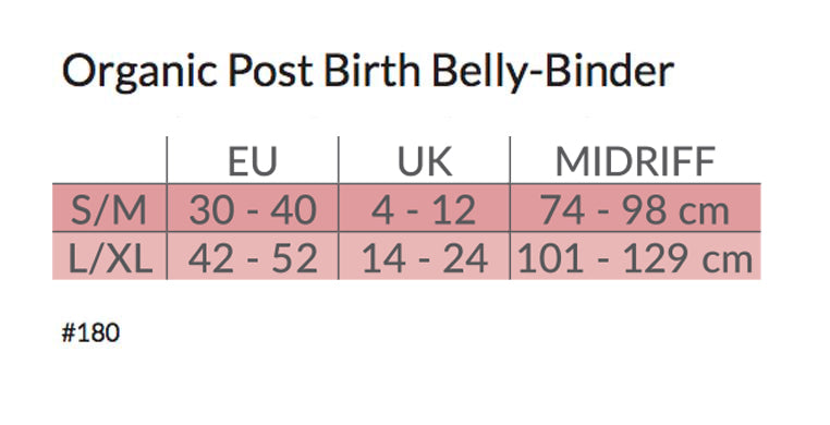 Carriwell Organic Post Birth Belly Binder postpartum buikband