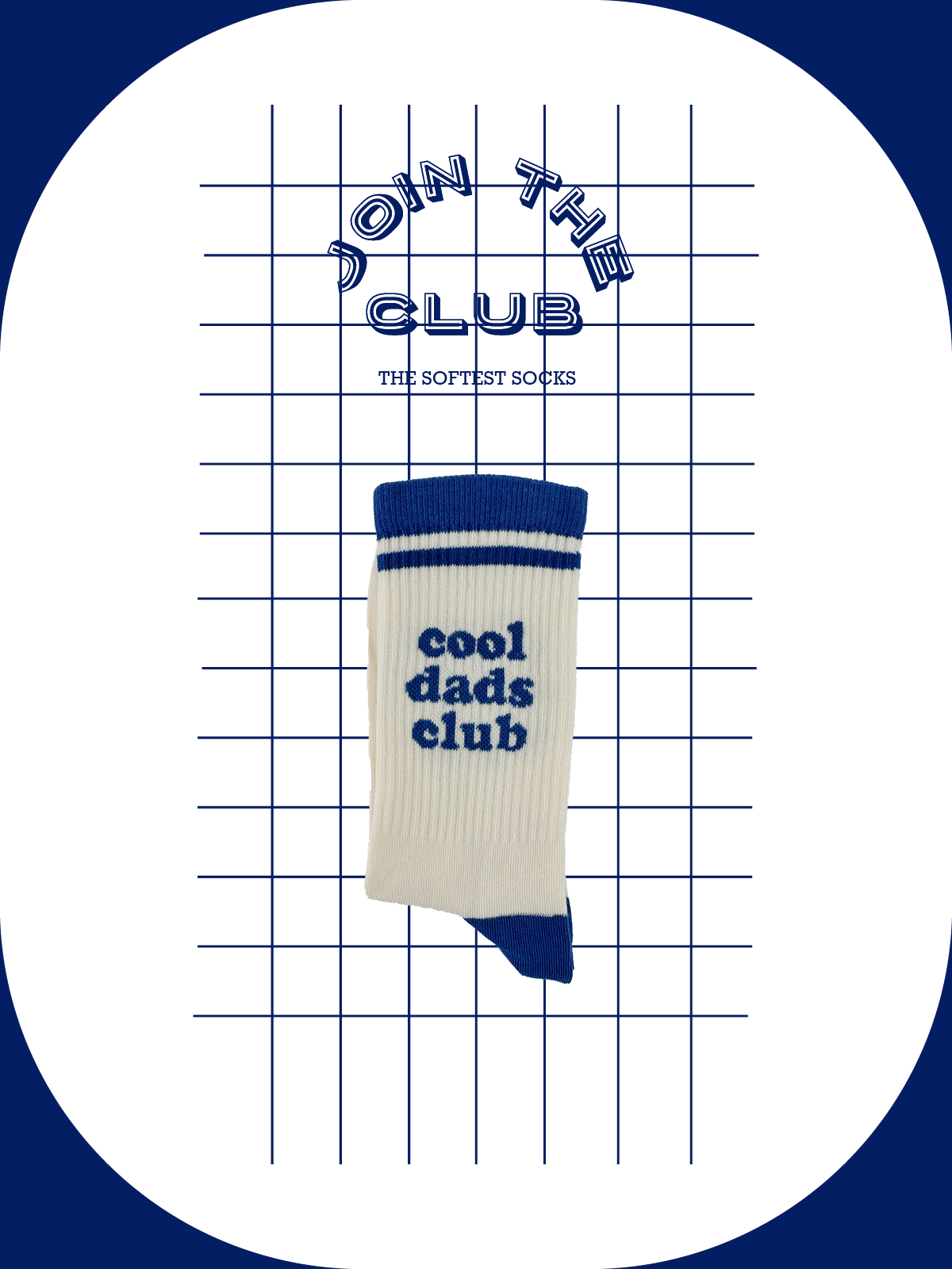 Maksimo Join The Club sokken Cool Dads Club blauw: vooraanzicht