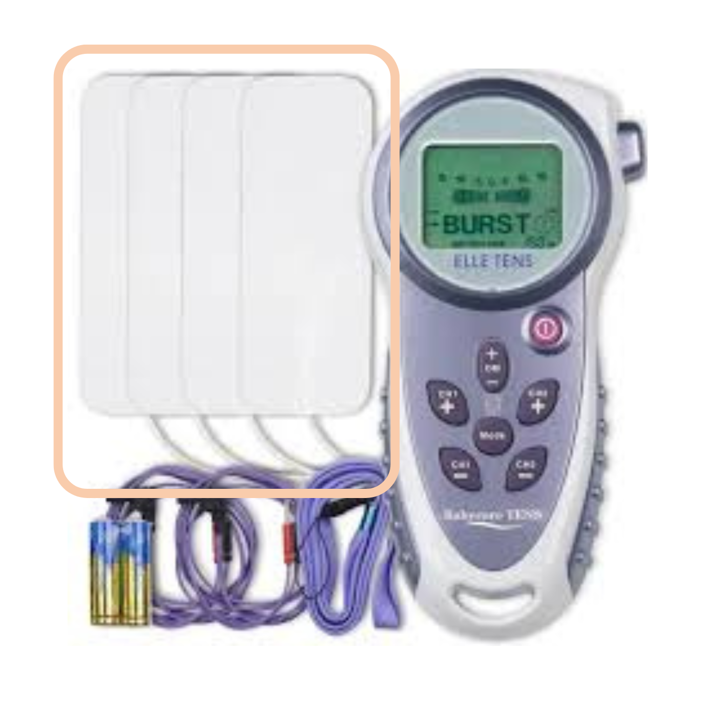 Set plakelektrodes (4st.) voor ElleTENS