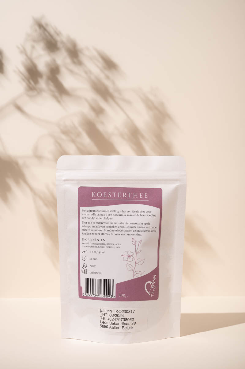 Biologische koesterthee met geneeskrachtige kruiden en een subtiele smaak