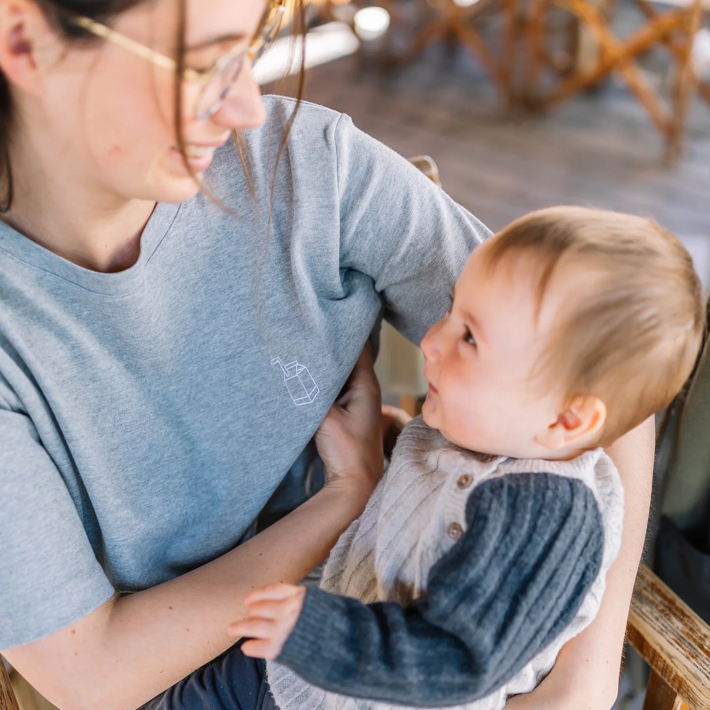 Latte Mamiato borstvoedingst-shirt met handige openingen