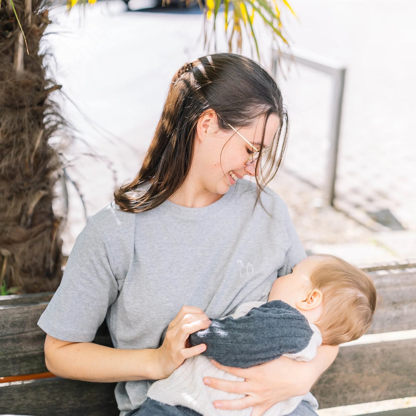 Latte Mamiato borstvoedingst-shirt met handige openingen