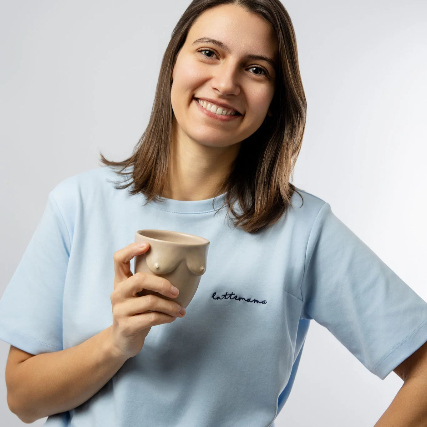 Latte Mamiato borstvoedingst-shirt met handige openingen