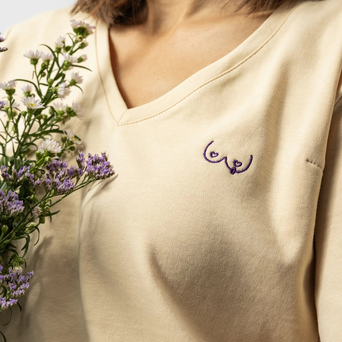 Latte Mamiato borstvoedingst-shirt met handige openingen