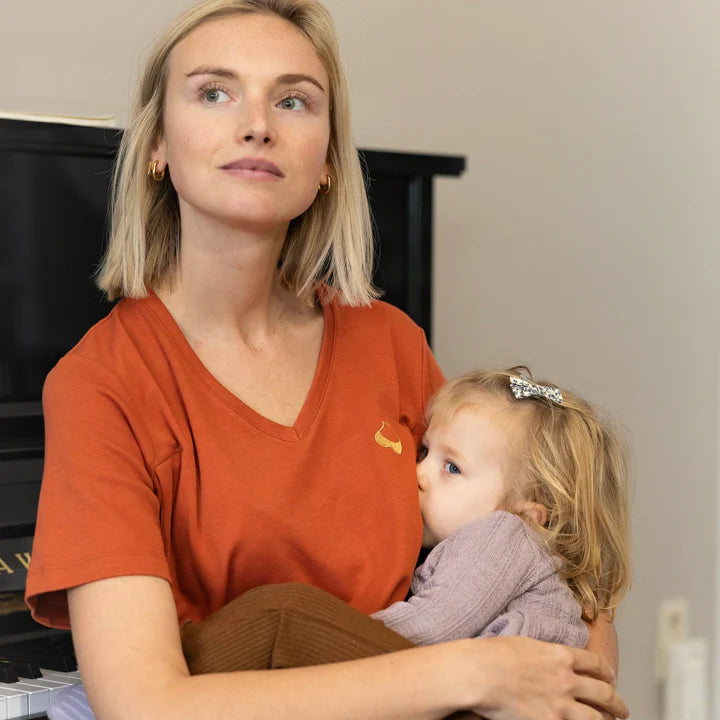 Latte Mamiato borstvoedingst-shirt met handige openingen