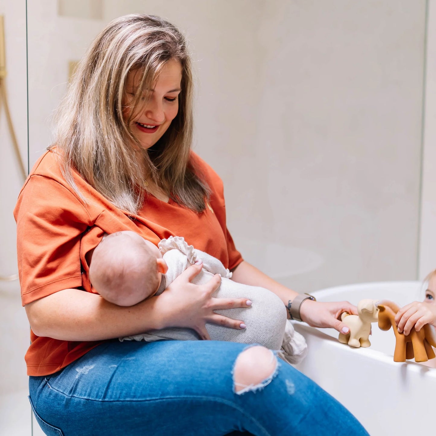 Latte Mamiato borstvoedingst-shirt met handige openingen