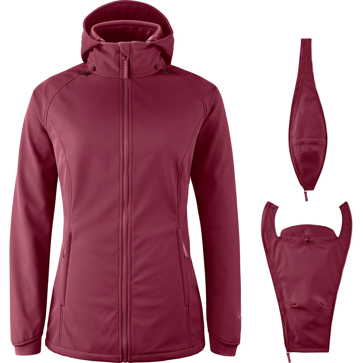 Mamalila Allrounder Fit softshell draagjas en zwangerschapsjas