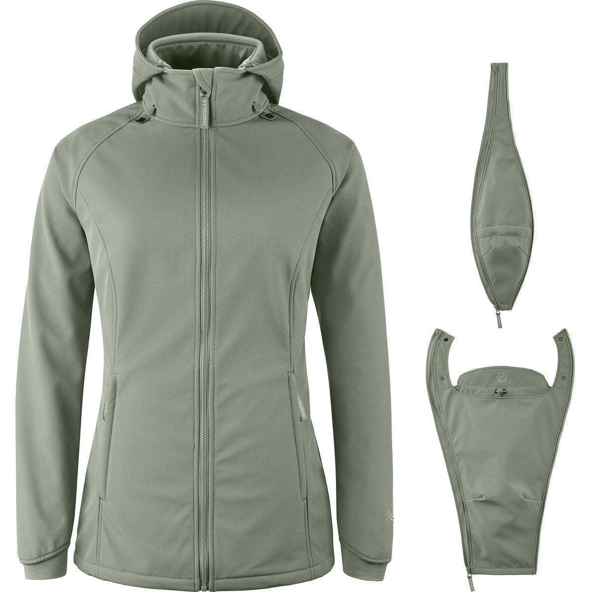 Mamalila Allrounder Fit softshell draagjas en zwangerschapsjas