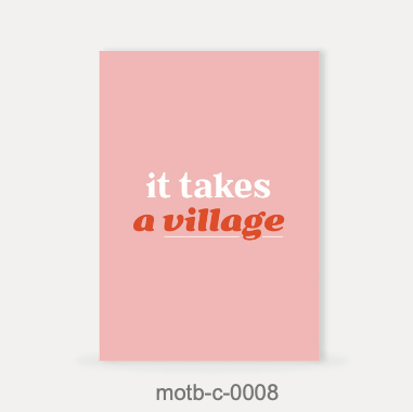 Moms On The Block wenskaart - It takes a village