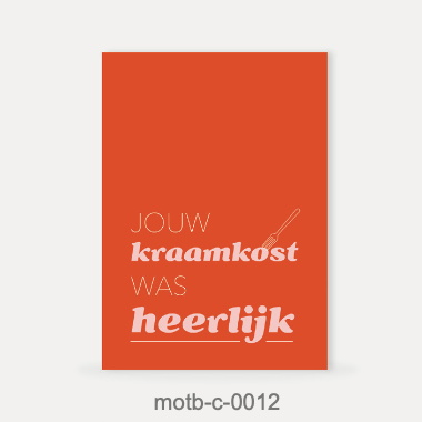 Moms On The Block wenskaart - Jouw kraamkost was heerlijk