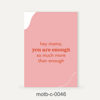 Moms On The Block affirmatiekaart - Hey mama, you are enough