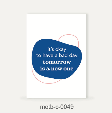 Moms On The Block affirmatiekaart - It's okay to have a bad day