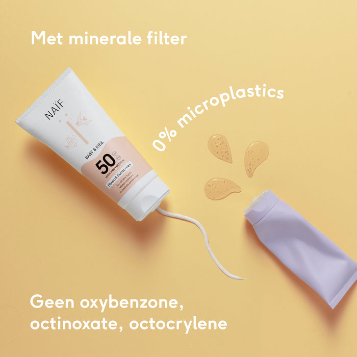 Naïf Minerale Zonnebrandspray Baby&Kids 0% parfum SPF50 100ml