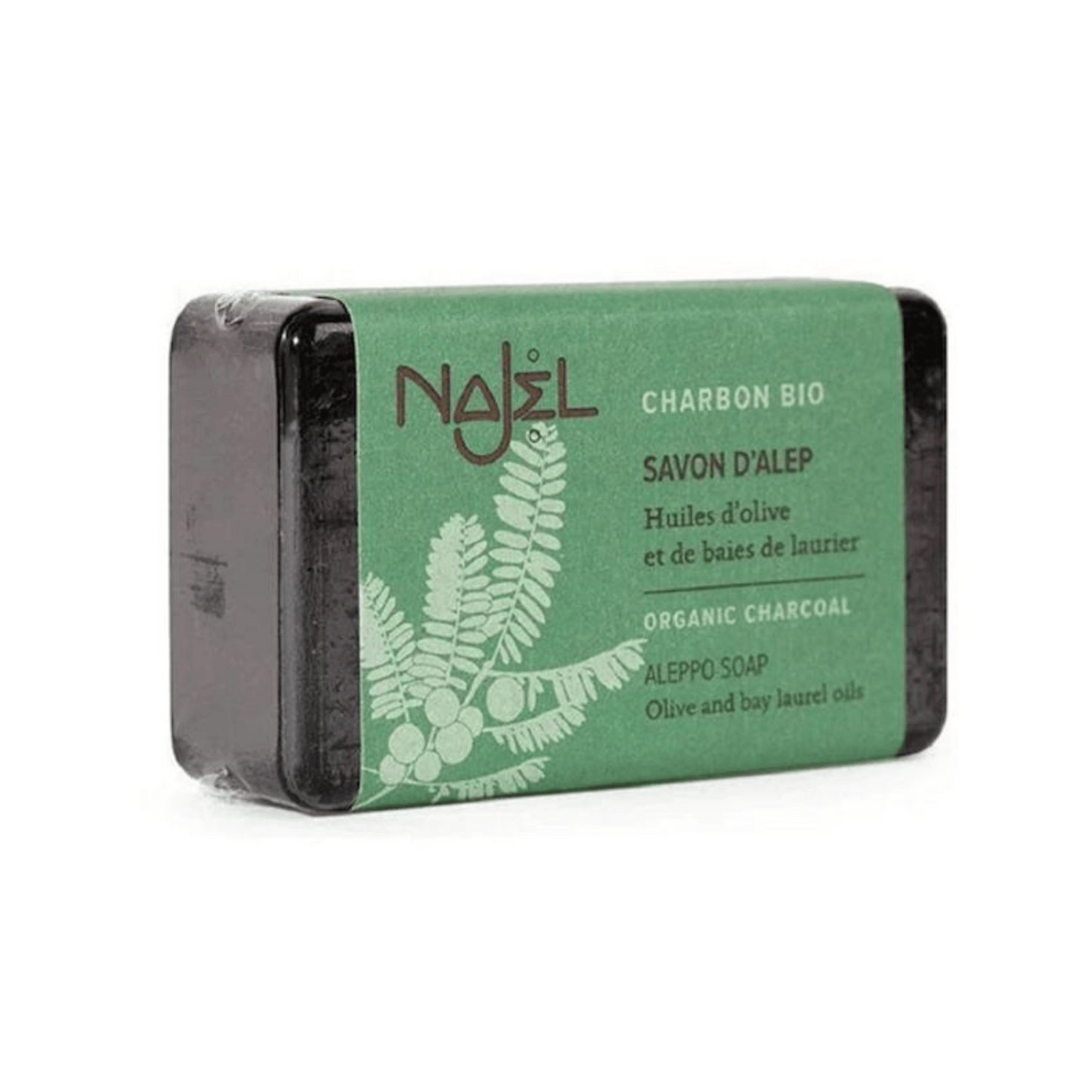 Blok Aleppo-zeep van Najel met houtskool charcoal