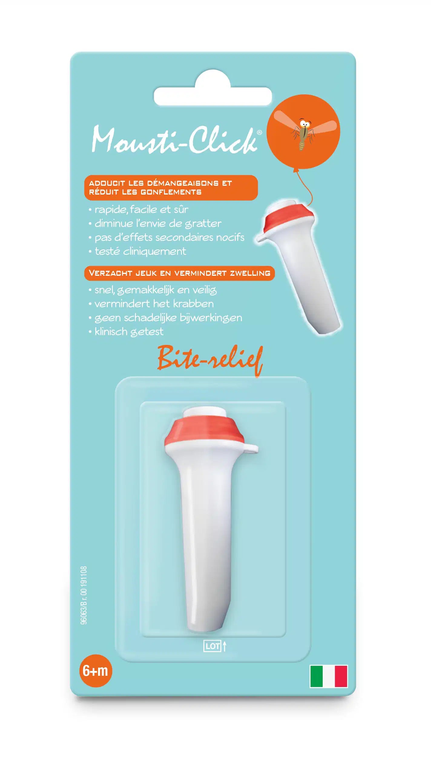 Squitos Mousti-Click – Directe verlichting bij muggenbeten, zonder chemicaliën