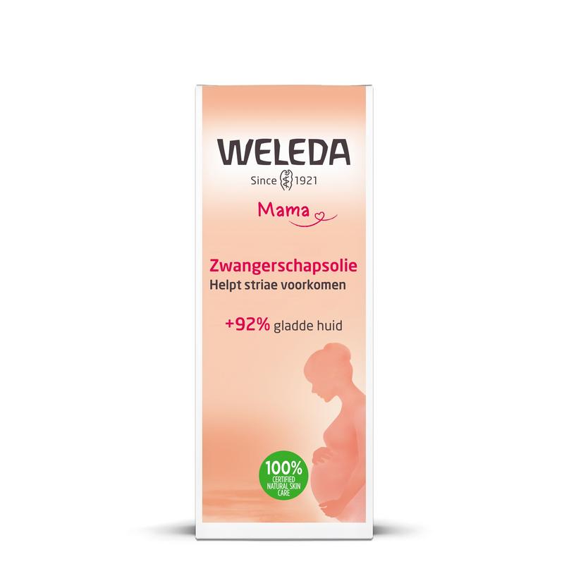 Weleda zwangerschapsolie voor mama's om de huid soepel te houden en striae te voorkomen