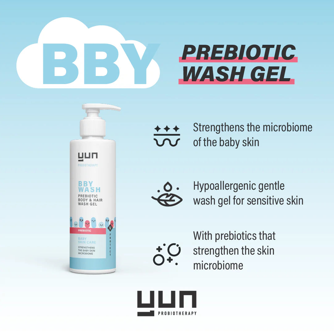 YUN BBY Prebiotic Hair & Body wash wasgel