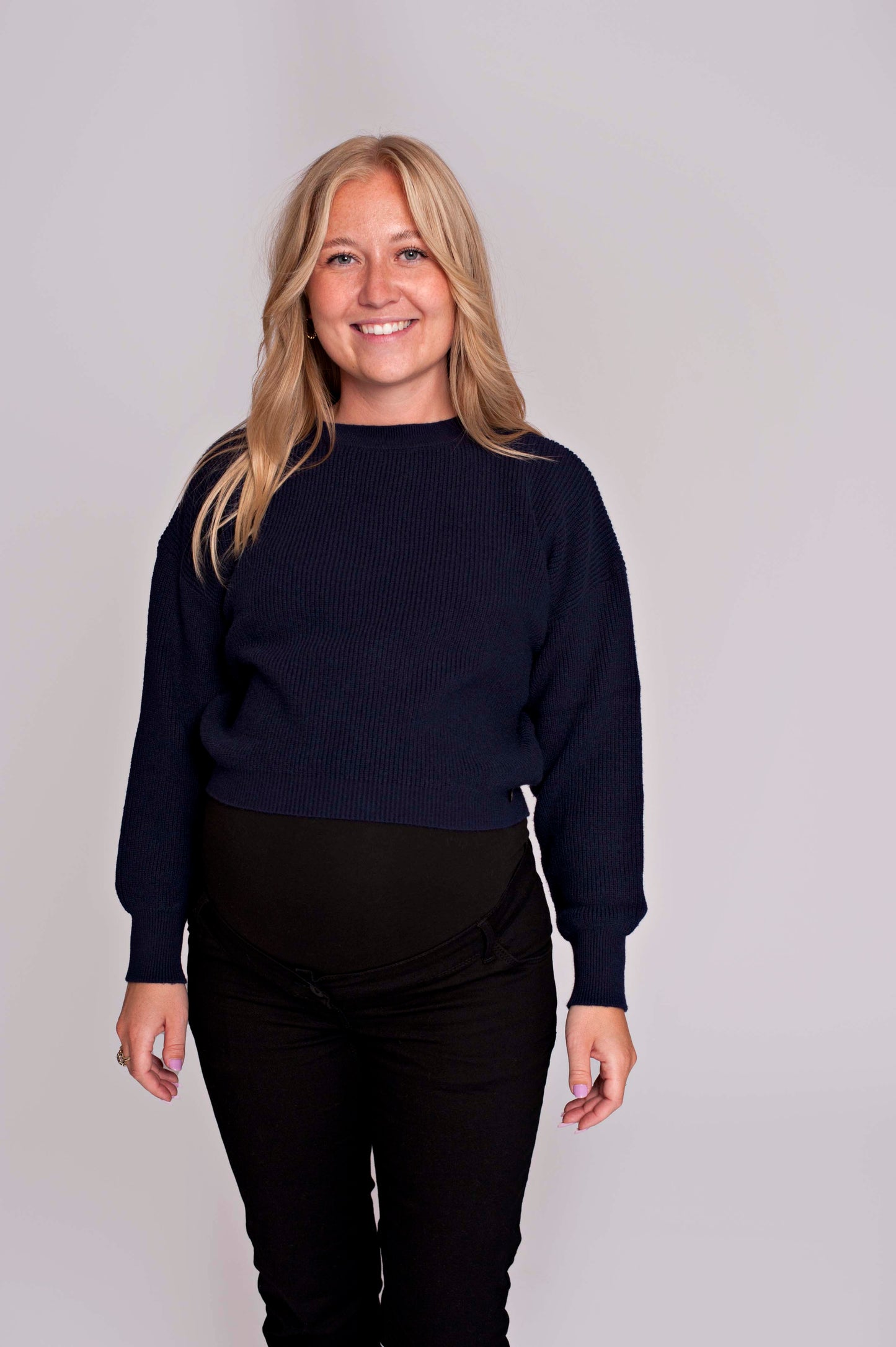 Love2Wait Knit Cropped korte gebreide zwangerschapstrui