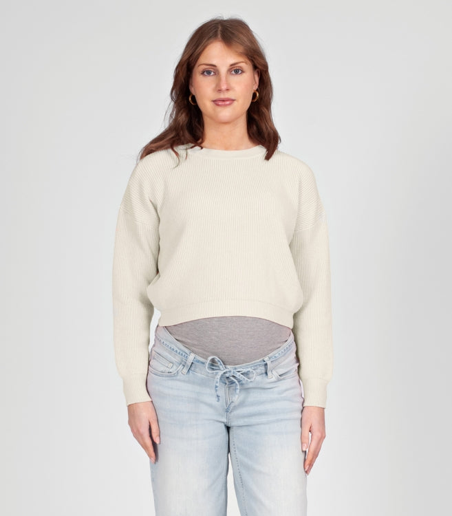 Love2Wait Knit Cropped korte gebreide zwangerschapstrui