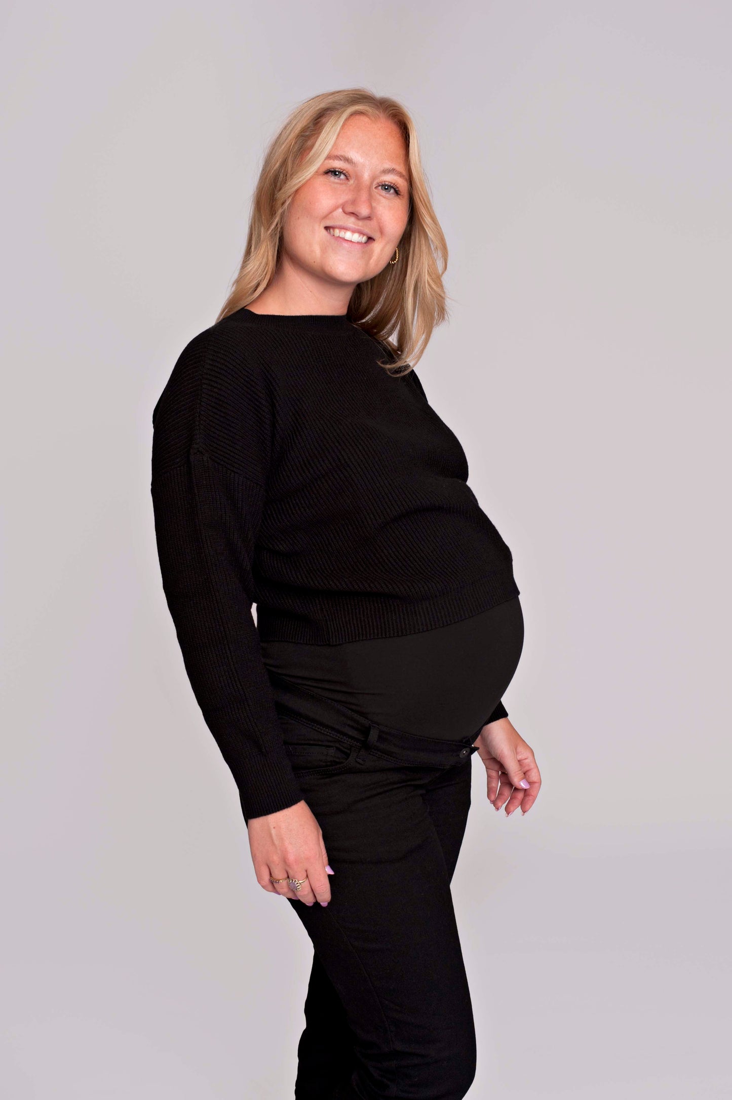 Love2Wait Knit Cropped korte gebreide zwangerschapstrui