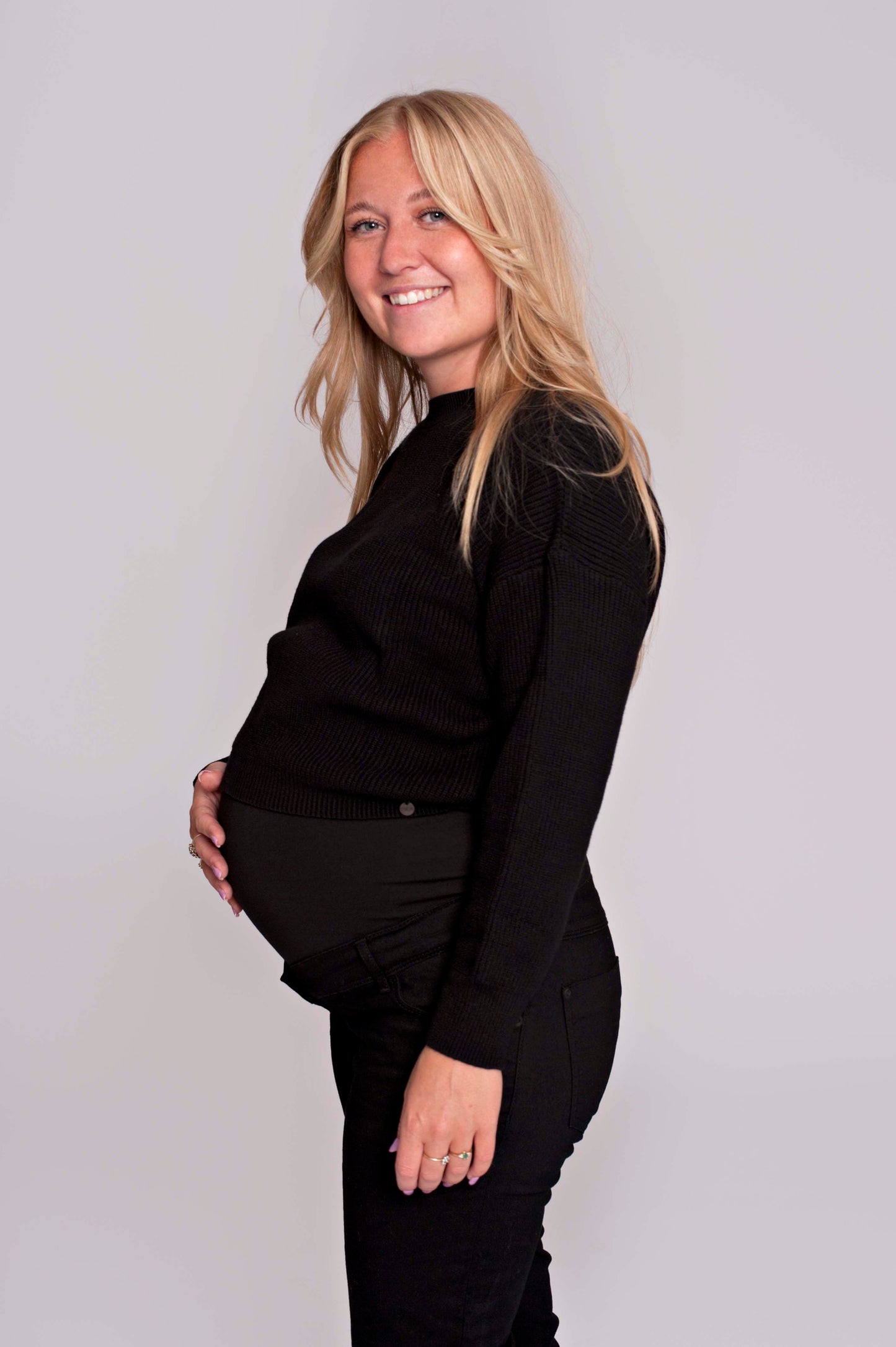 Love2Wait Knit Cropped korte gebreide zwangerschapstrui