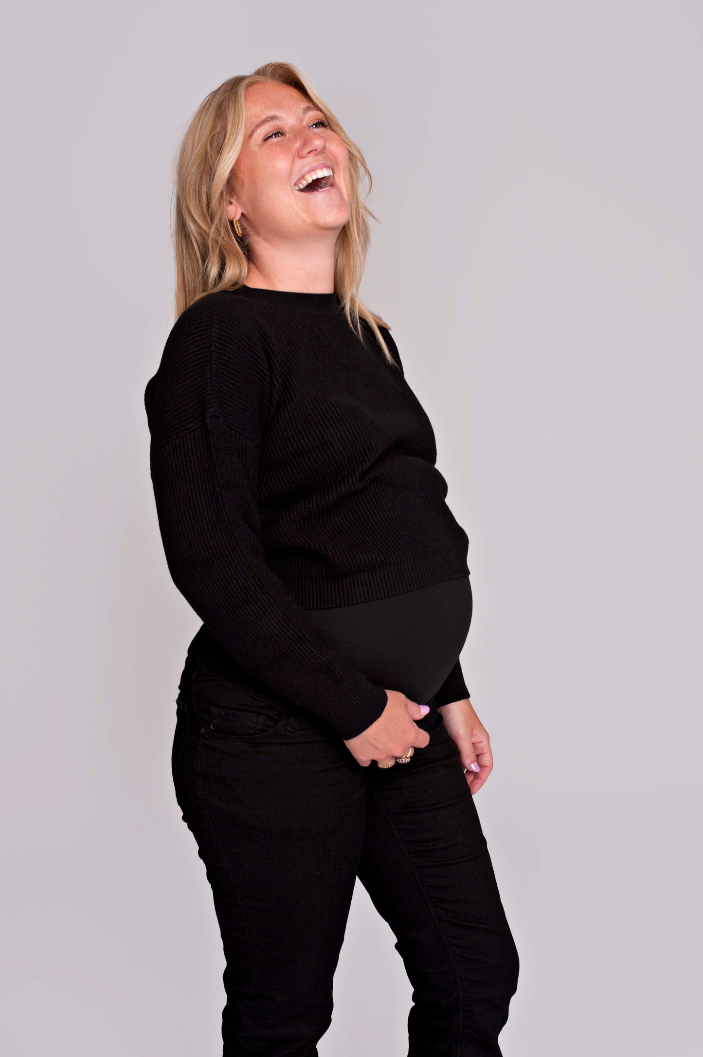 Love2Wait Knit Cropped korte gebreide zwangerschapstrui