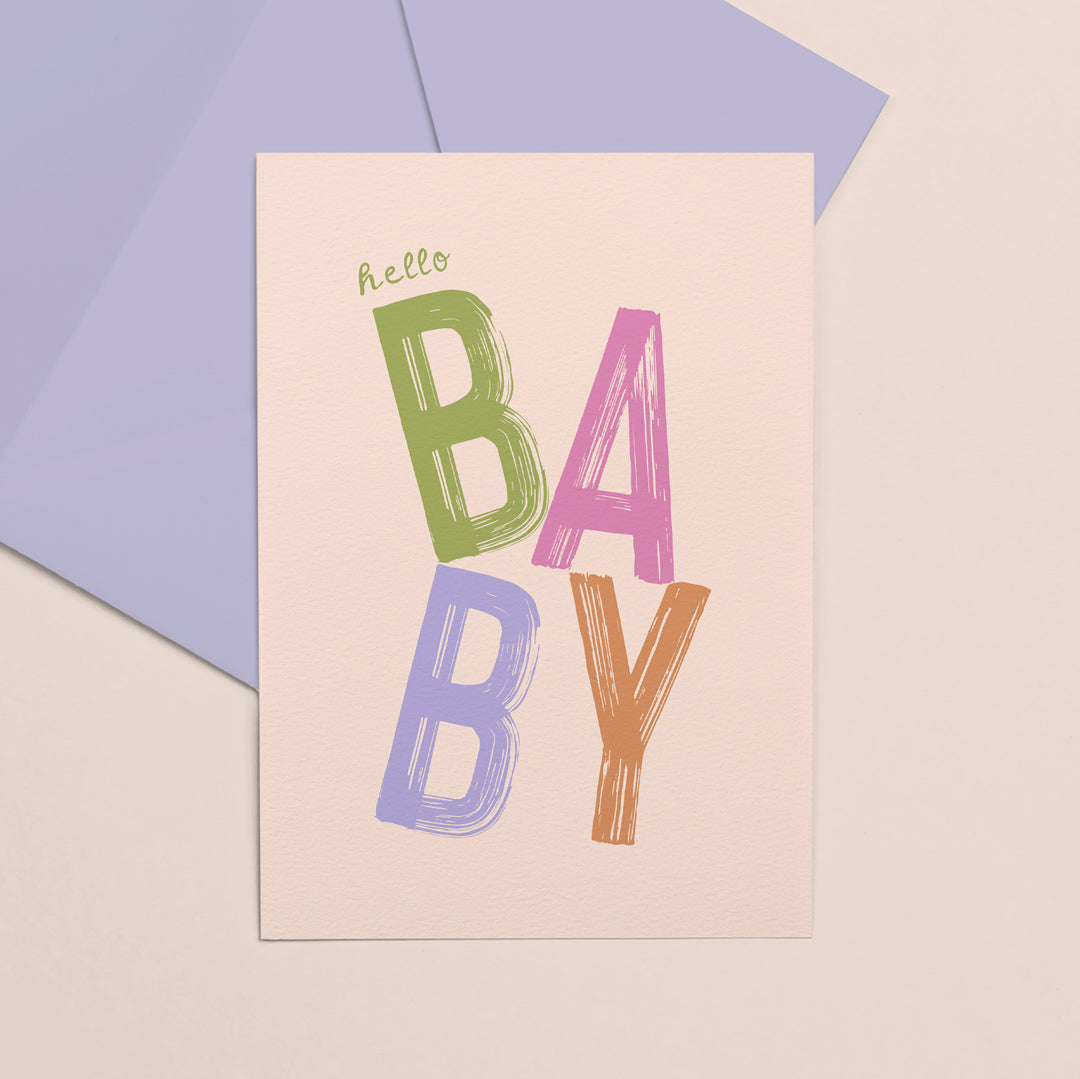 Wenskaart Hello baby