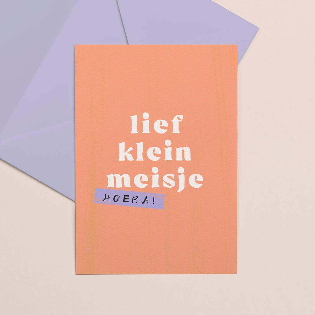 Wenskaart Lief klein meisje