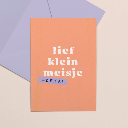 Wenskaart Lief klein meisje