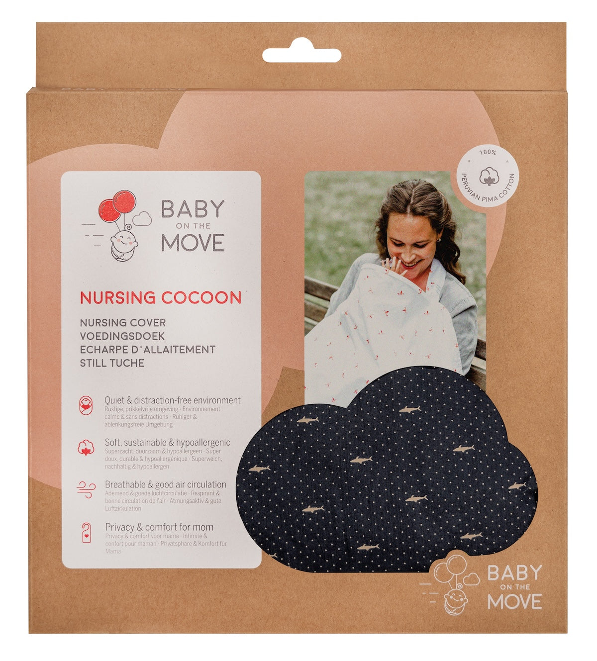 Baby on the Move Nursing Cocoon Borstvoedingsdoek - Deep Blue