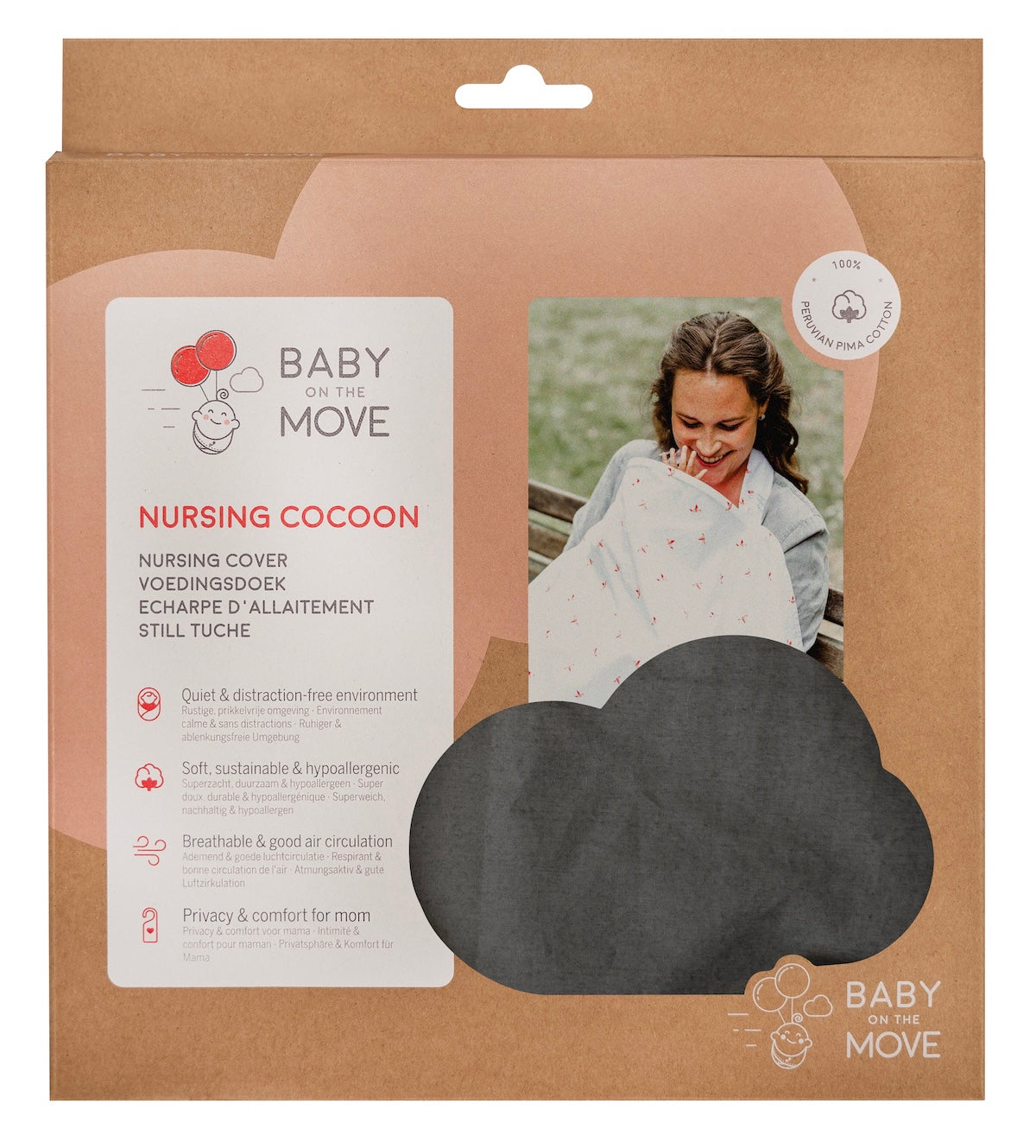 Baby on the Move Nursing Cocoon Borstvoedingsdoek - Epic Grey