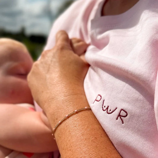 Latte Mamiato borstvoedingst-shirt met drukknopjes - bloesem