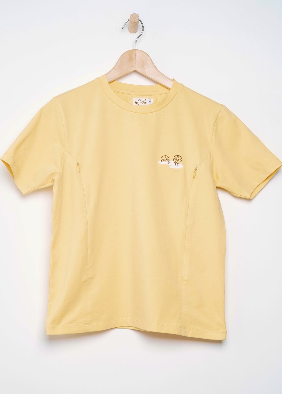 Camélia & Mimosa Cookie borstvoedings-T-shirt in honey: vooraanzicht