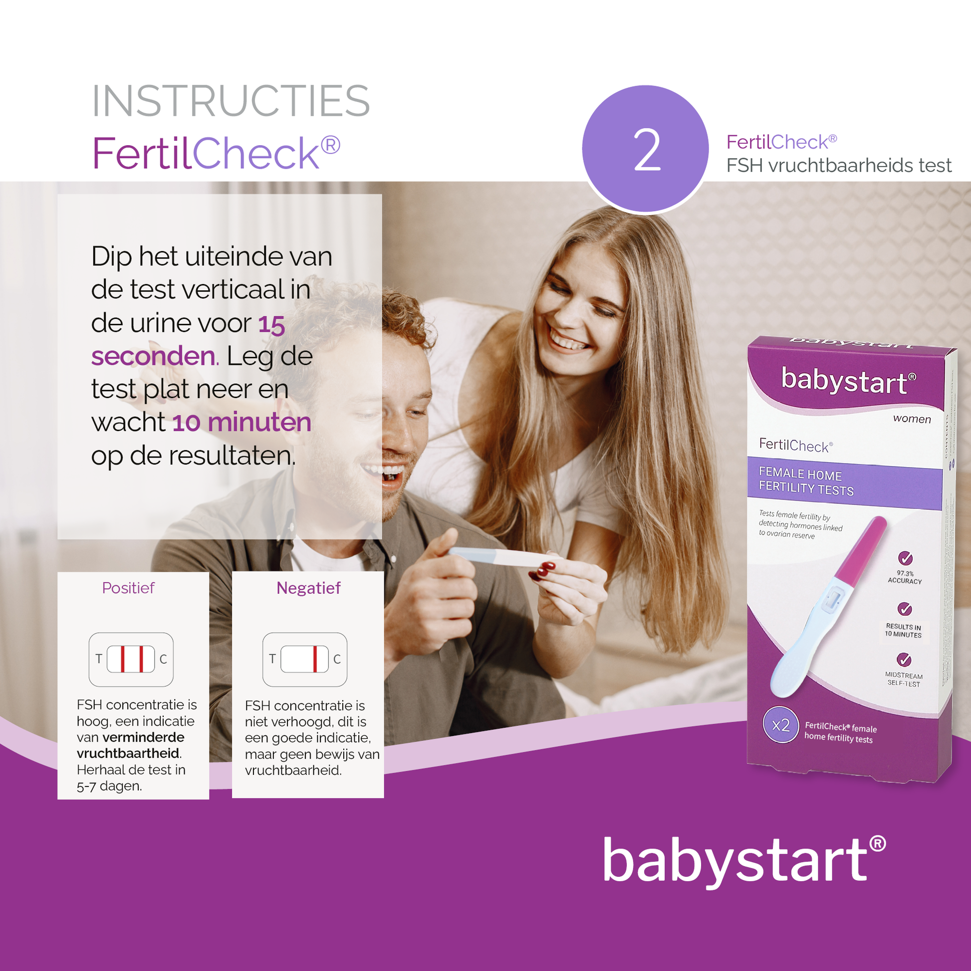 BabyStart FertilCheck vruchtbaarheidstest voor vrouwen: gebruiksinstructies