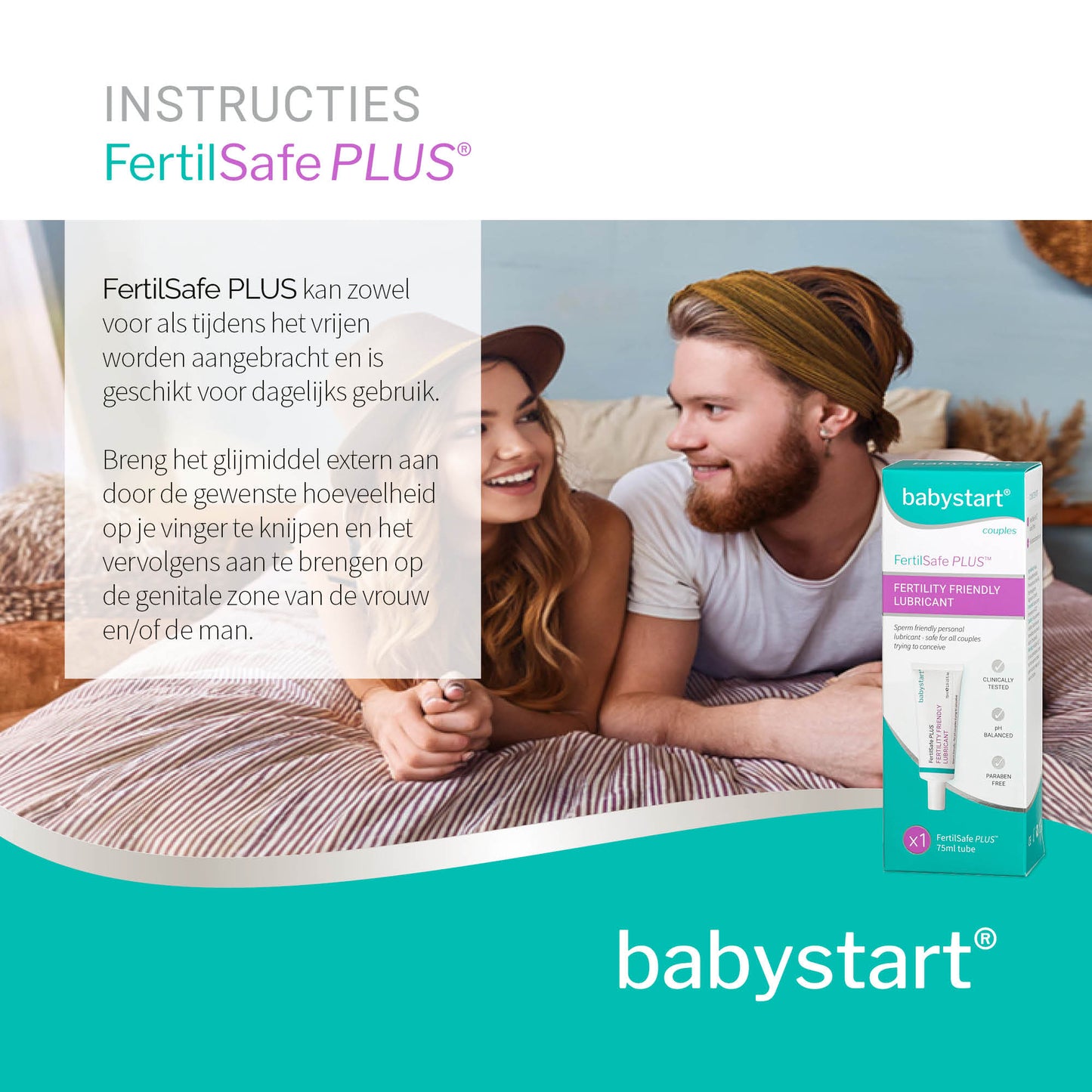 BabyStart FertilSafe Plus spermavriendelijk glijmiddel 75ml: gebruiksinstructies