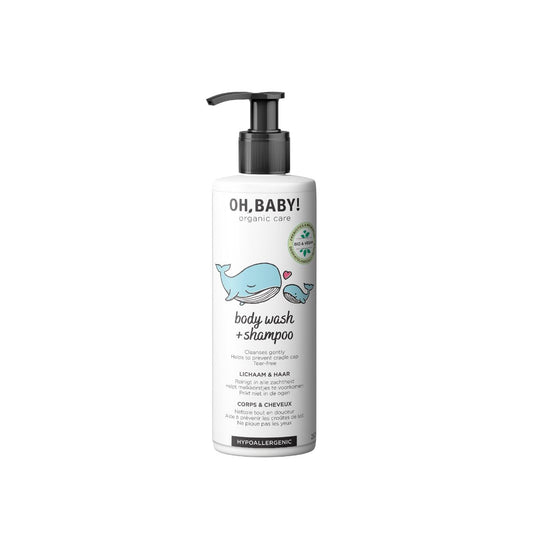 Oh Baby Care Organic Care Body Wash en Shampoo wasgel belgisch biologisch vegan hypoallergeen