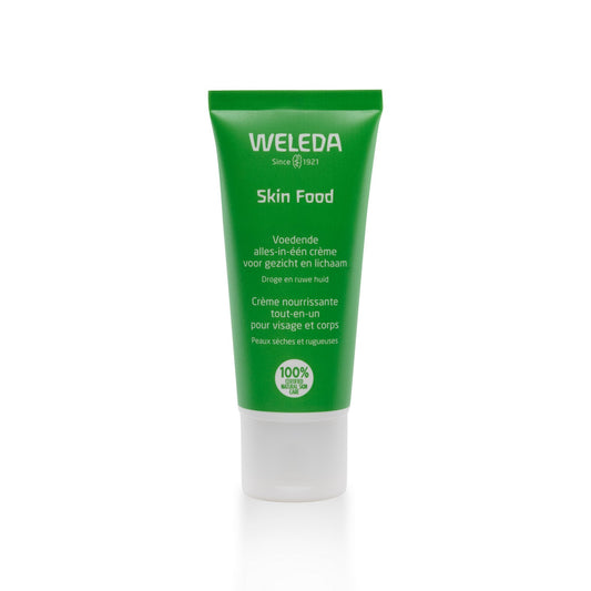 Weleda skin food is een intensief voedende crème vermindert jeuk en trekkerig gevoel door droogheid