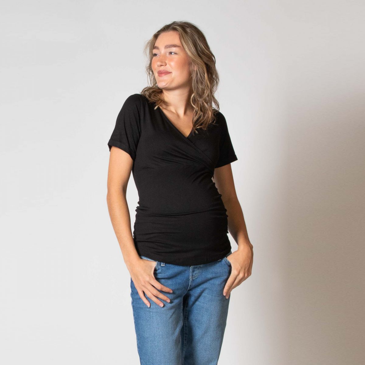 Love2Wait Nursing Shirt EcoVero zwangerschaps- en borstvoedingst-shirt