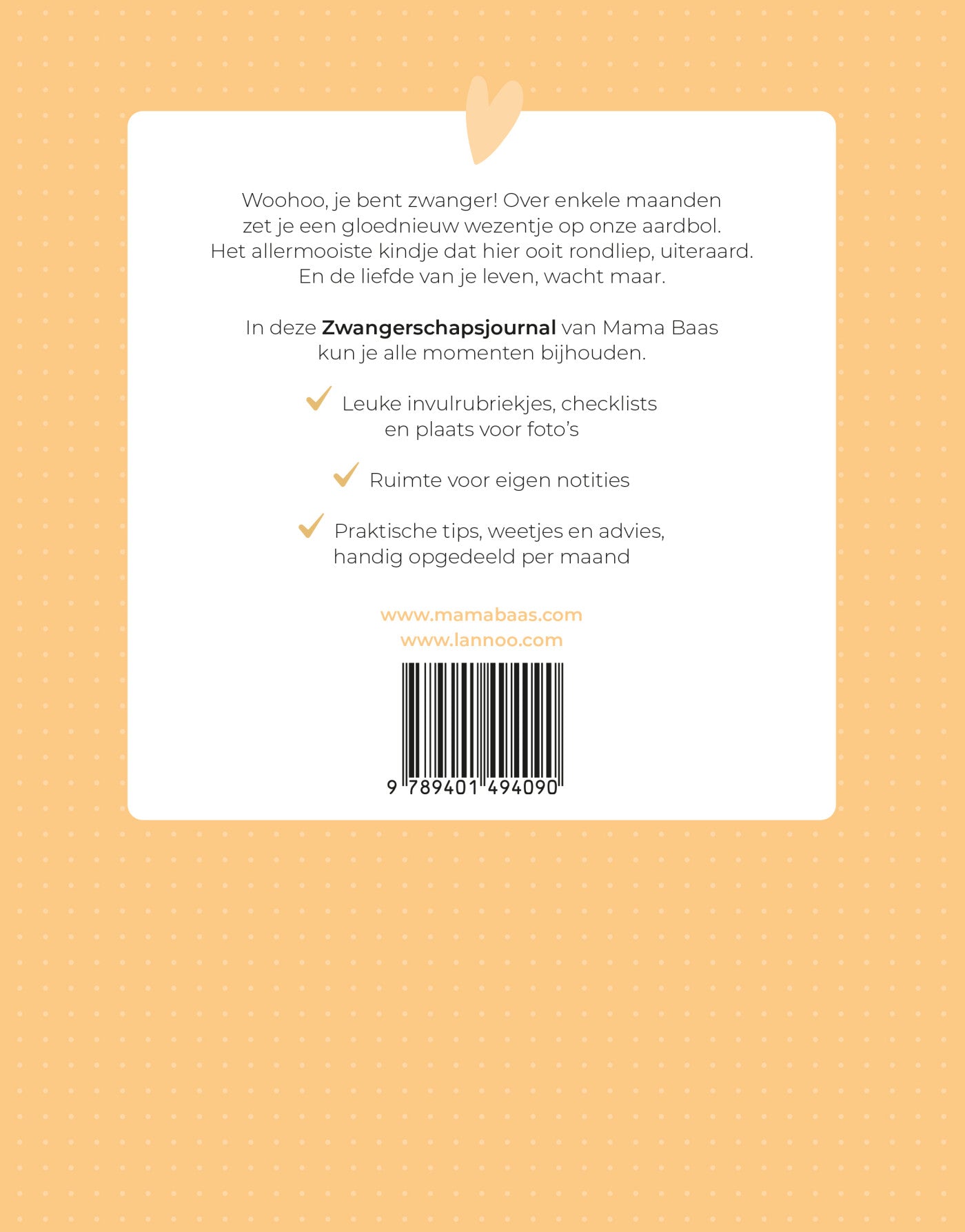 Boek Mijn zwangerschapsjournal - Mama Baas