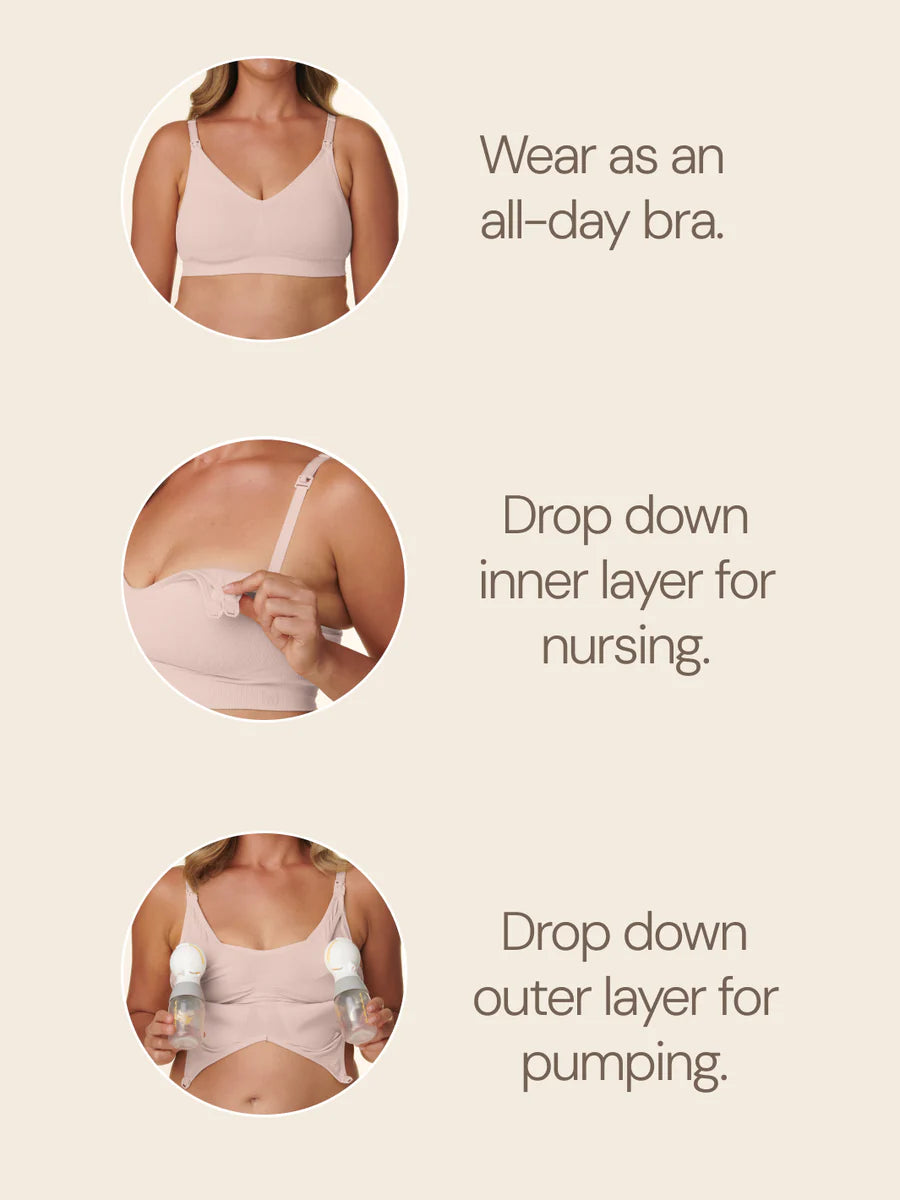 Bravado 3-in-1 Pumping & Nursing Bra borstvoedings- en kolfbeha